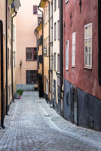 Trottoaren i gamla stan, Stockholm — Stockfoto