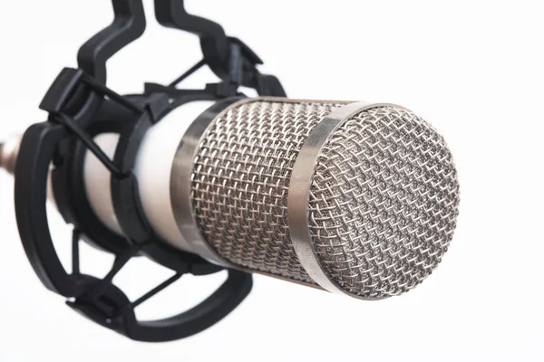 Металлический микрофон — стоковое фото