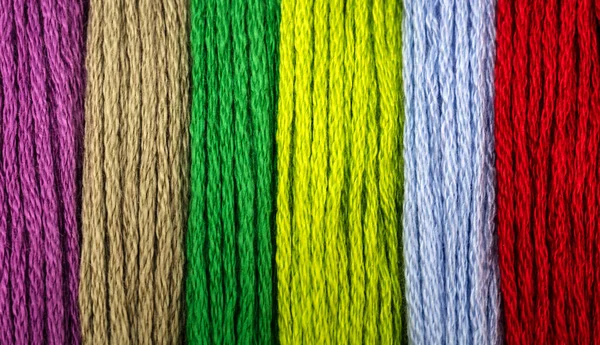 Sewing Threads Colorful Background Closeup — Stock Photo, Image