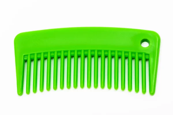 New Green Comb White Background — Stock Photo, Image