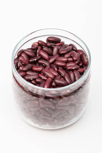 Beans Glass Jar White Background — Stock Photo, Image
