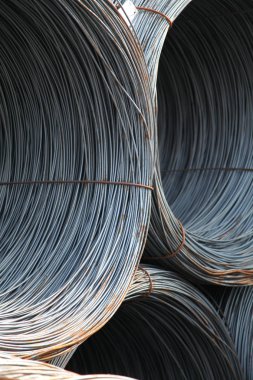 Barlar, tel takviye. Güçlendirilmiş çelik bir dizi.