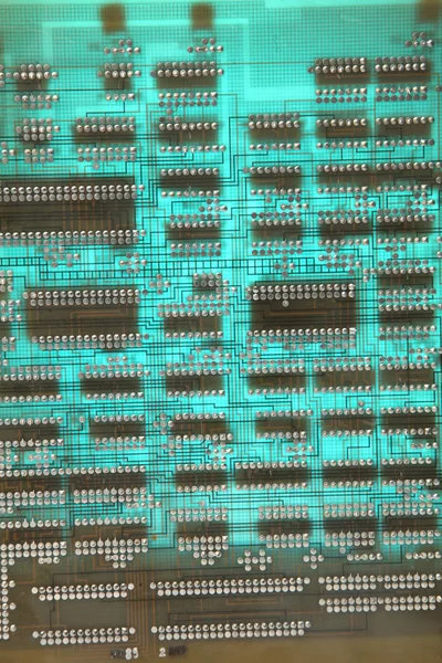 Abstract background with old computer circuit board