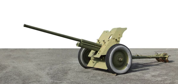 Antiguo cañón de cañón de artillería verde — Foto de Stock