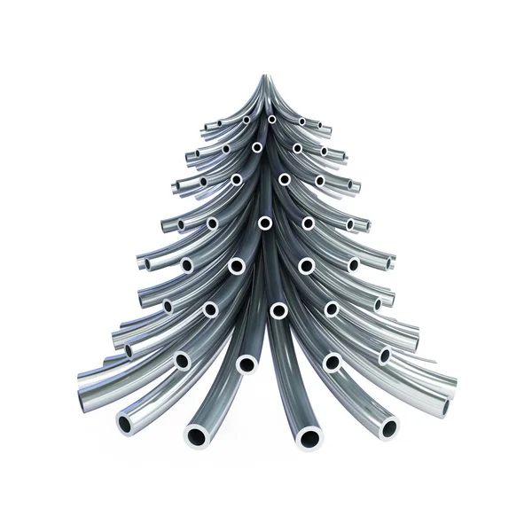 Tubo de metal árbol de Navidad —  Fotos de Stock