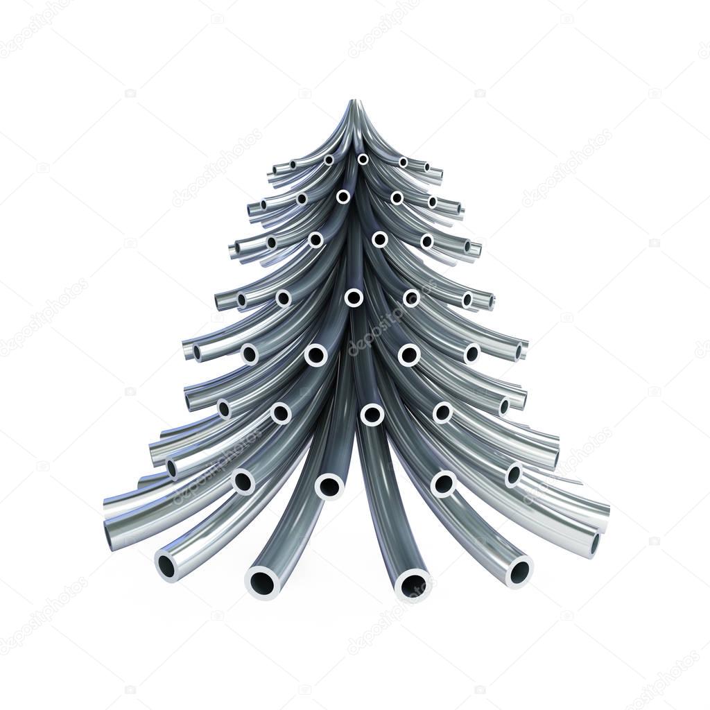 Christmas tree metal pipe