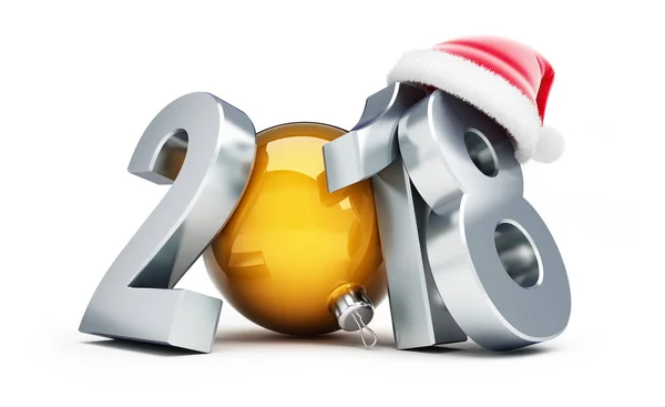 Šťastný nový rok 2016 santa hat — Stock fotografie