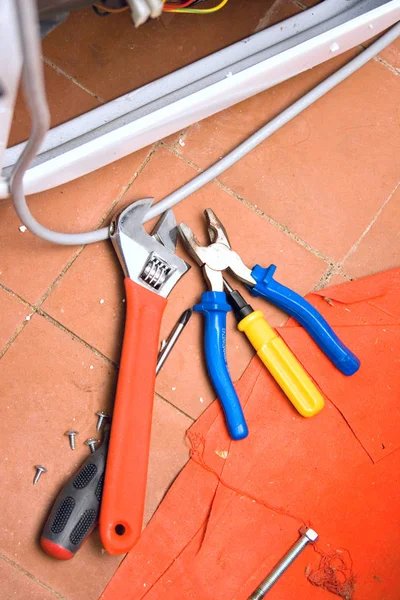 Plumbing tools set — Stock Photo, Image