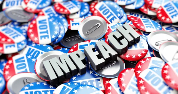 Impeachment of the USA president, presidential election Illustrazione 3D, rendering 3D Immagine Stock