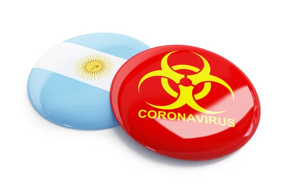 Coronavirus in Argentina on a white background 3D illustration, 3D rendering — Stockfoto