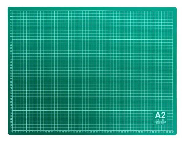 Yeşil kesme mat beyaz izole — Stok fotoğraf