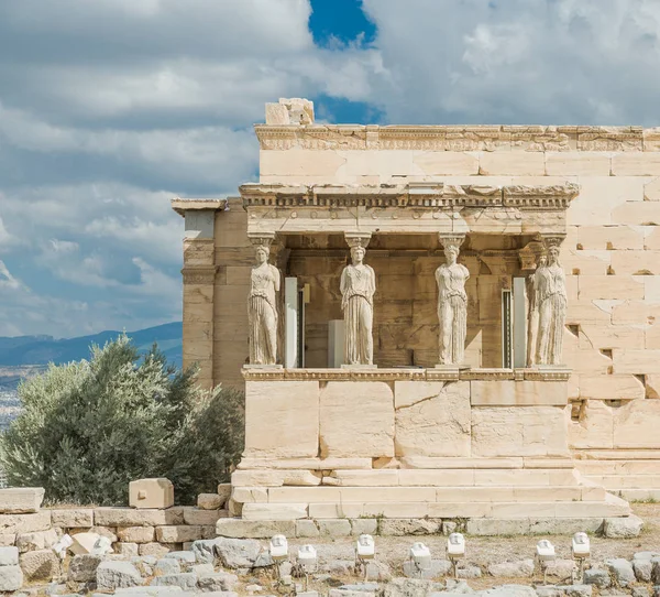 Erechtejon w Acropolis, Ateny - Grecja — Zdjęcie stockowe