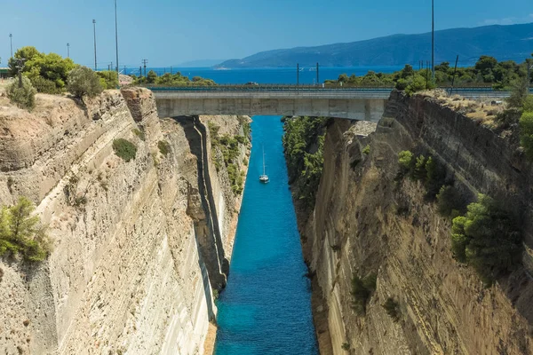 Der korinthische Kanal in Griechenland — Stockfoto