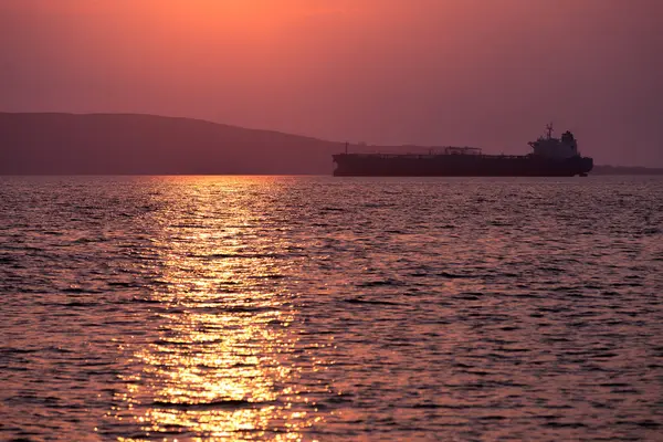 Görögország part, naplementekor — Stock Fotó