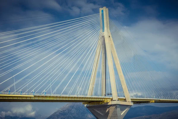 Rio-Antirrio Bridge Charilaos Trikoupis in Patras — Stock Photo, Image