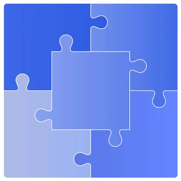 Puzzel set. Vectorillustratie — Stockvector