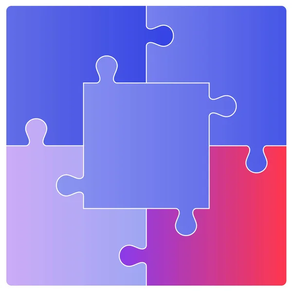 Set di puzzle. Illustrazione vettoriale — Vettoriale Stock