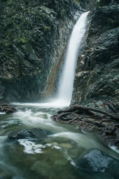 Mountain waterfall at fall — Stock Photo, Image