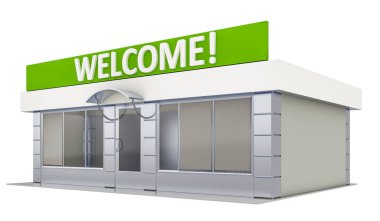 Bir büfenin 3 boyutlu illüstrasyonuName