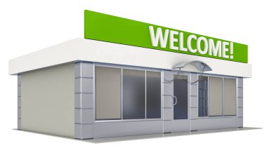 Bir büfenin 3 boyutlu illüstrasyonuName