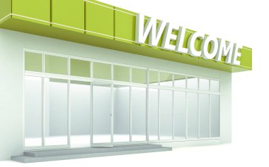 Bir büfenin 3 boyutlu illüstrasyonuName