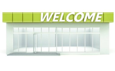 Bir büfenin 3 boyutlu illüstrasyonuName