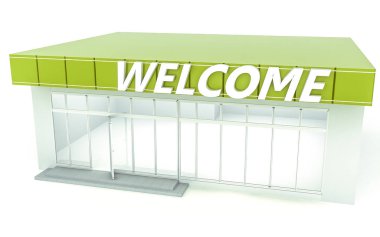 Bir büfenin 3 boyutlu illüstrasyonuName