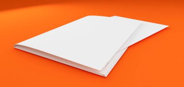 Broşür şablonu 3D illüstrasyon renk arka plan üzerinde