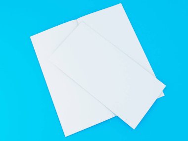 Broşür şablonu 3D illüstrasyon renk arka plan üzerinde