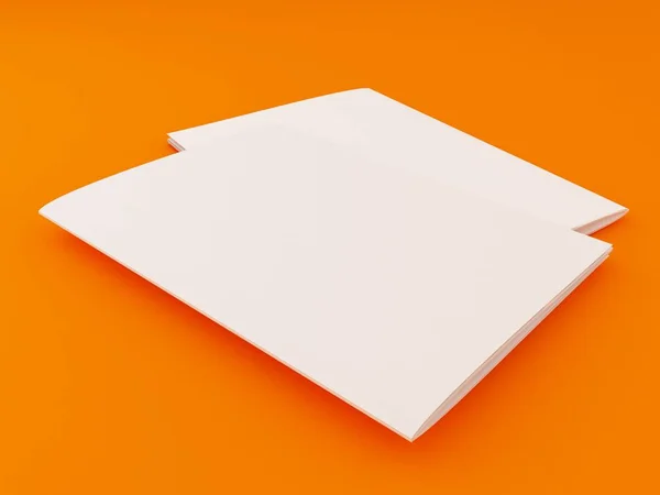 色の背景上のパンフレット テンプレートの 3 d 図 — ストック写真