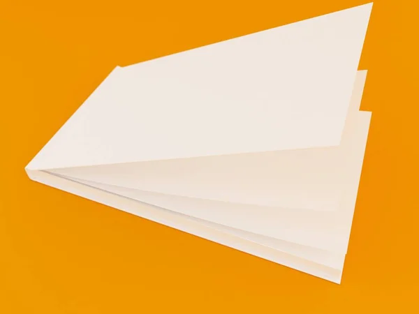 色の背景上のパンフレット テンプレートの 3 d 図 — ストック写真
