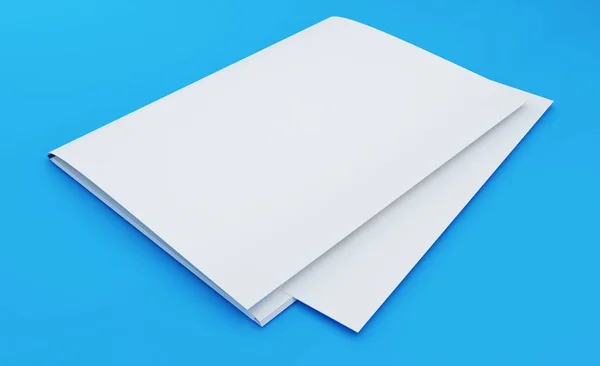 3D ілюстрація шаблону брошури на кольоровому фоні — стокове фото