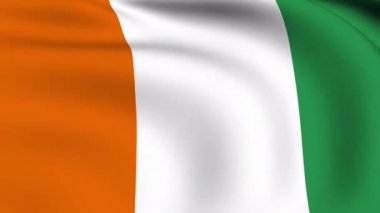 Bayrağı Fildişi Sahili Looped uçan