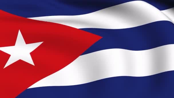 Bandera de Cuba LOOPED — Vídeo de stock