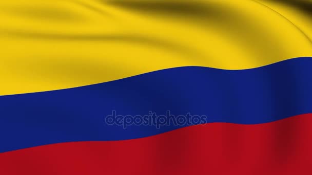 Flagge Kolumbiens gehisst — Stockvideo