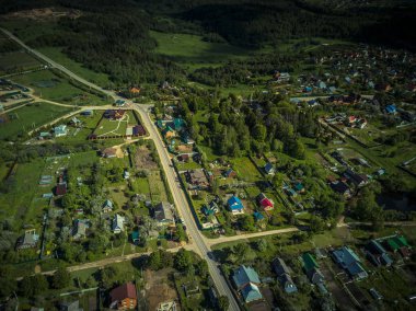 Bir kuş-göz görüş-küçük bir kasabada