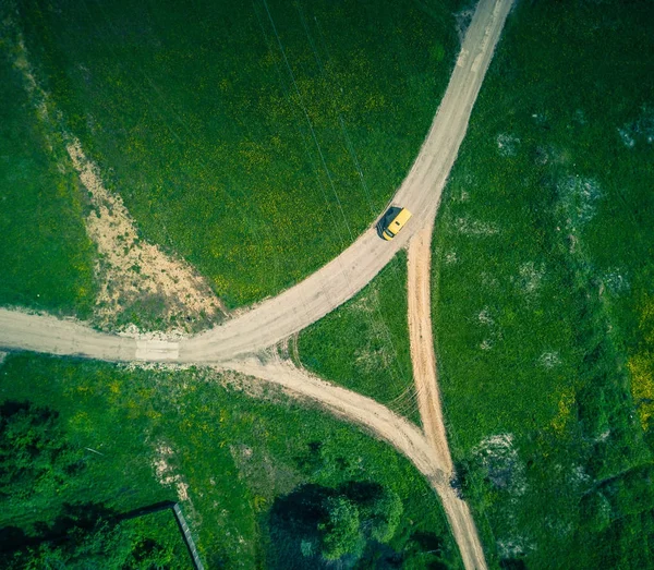 Landelijke wegen van een vogel-eye view — Stockfoto