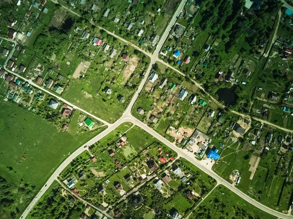 A small town from a bird-eye view — Stock Photo, Image