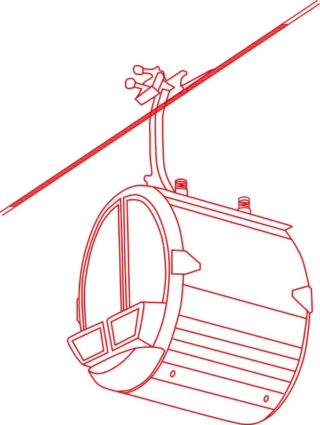 Cabine de teleférico - Ilustração do Vetor — Vetor de Stock