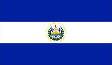 Sketch Style El Salvador Bayrağının Vektör İllüstrasyonu