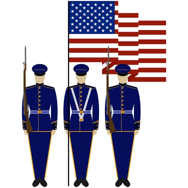 Garde d'honneur aux États-Unis-1 — Image vectorielle