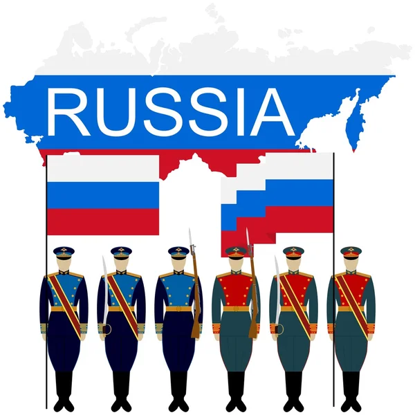 Garde d'honneur des soldats en Fédération de Russie-4 — Image vectorielle