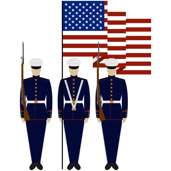Garde d'honneur aux États-Unis — Image vectorielle