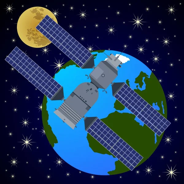 Station satellite orbitale 4 — Image vectorielle
