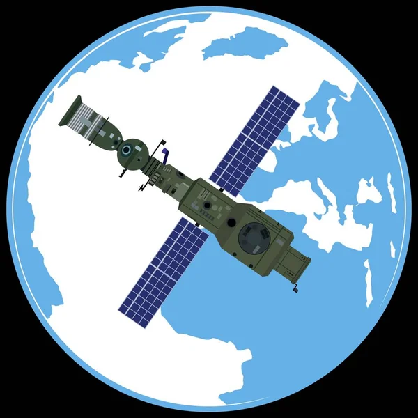 Station orbitale soviétique Salute-4 — Image vectorielle