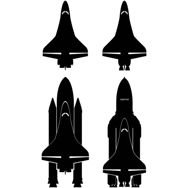 Contours of the space shuttles — Stock Vector