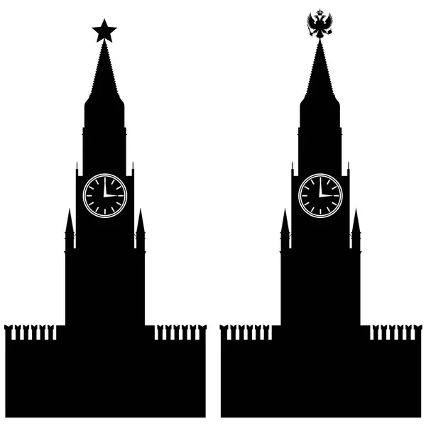 克里姆林宫塔的轮廓 — 图库矢量图片