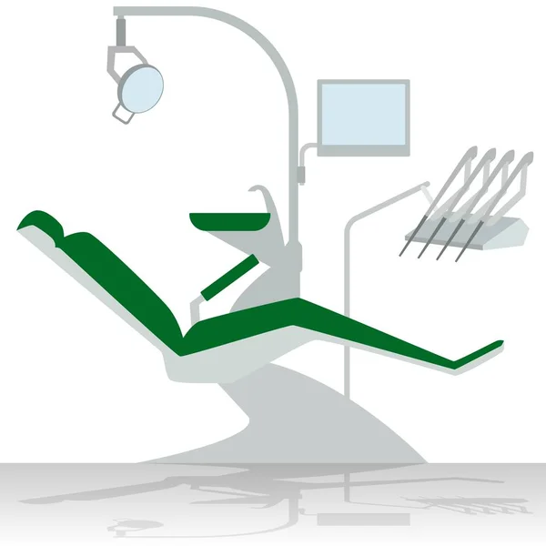 Matériel médical. Chaise dentiste — Image vectorielle