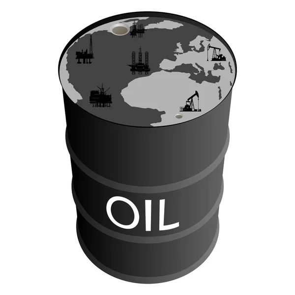 Extraction de produits pétroliers — Image vectorielle