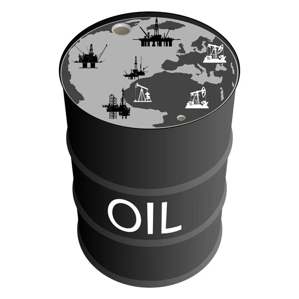 Extraction de produits pétroliers-1 — Image vectorielle